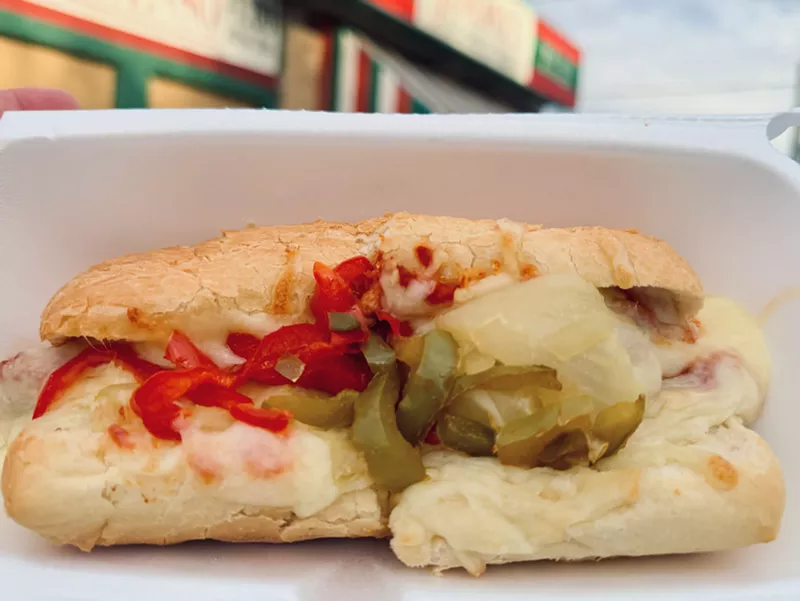 Image: Jimmy's Italian sausage sandwich