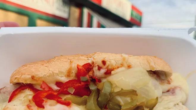 Jimmy's Italian sausage sandwich