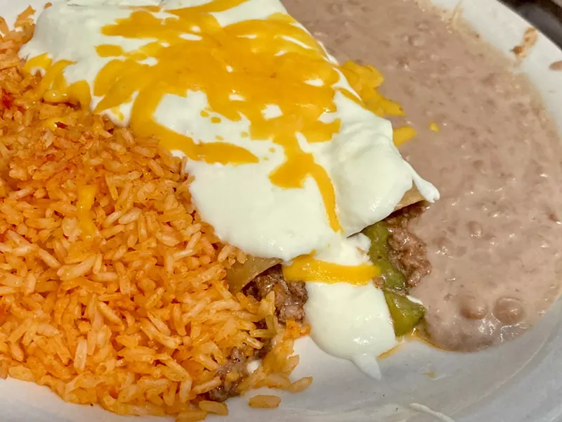 Image: Didn't matter what it was slathered over, the sour cream sauce was a must at a final last visit to Herrera's on Sylvan this past Friday.