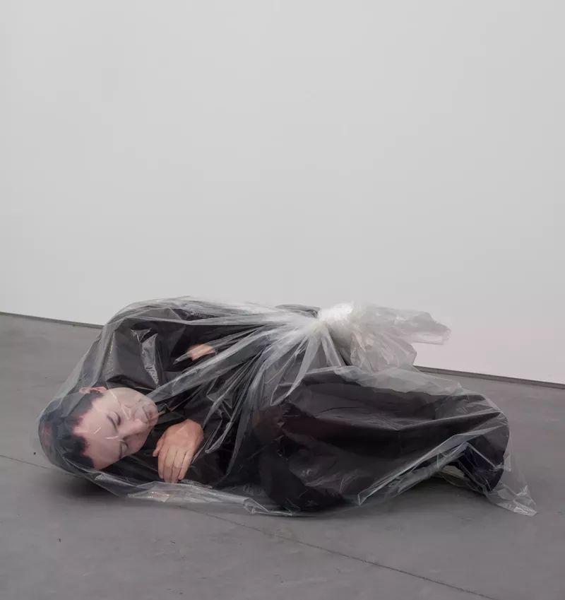 Image: A 3D-printed sculpture in acrylic by Josh Kline