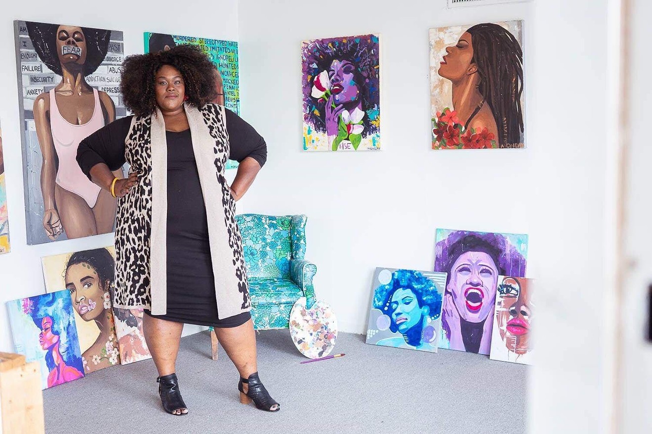 Artist Stacie Monday paints black women in an array of colors.