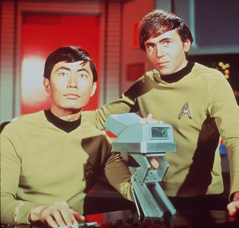 Image: No, not these two, though George Takei is gay in real life.