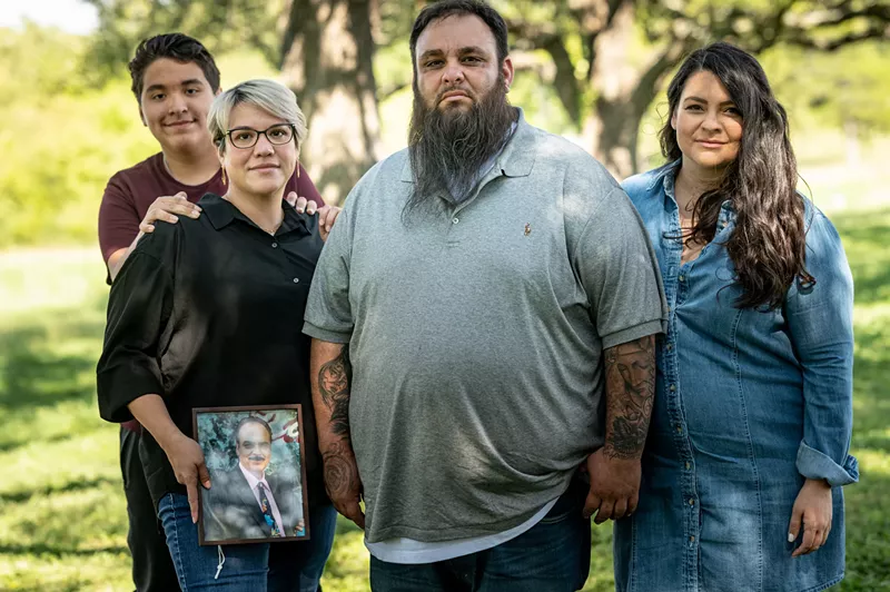 Image: From left to right: Leonardo Alonso (Ana's son), Ana Alonso, Raul Salas Jr., Mariela Salas. The family was hit directly by COVID when they lost their father and uncle, Nieves Salas.