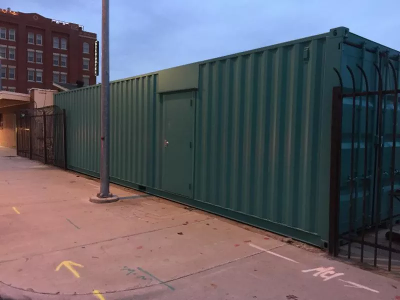 Image: The Cedars Backyard, a new container bar behind the Cedars Social, is partnering with the Creative Arts Center of Dallas for the competition to complete a mural on one of Cedars Social's exterior walls.