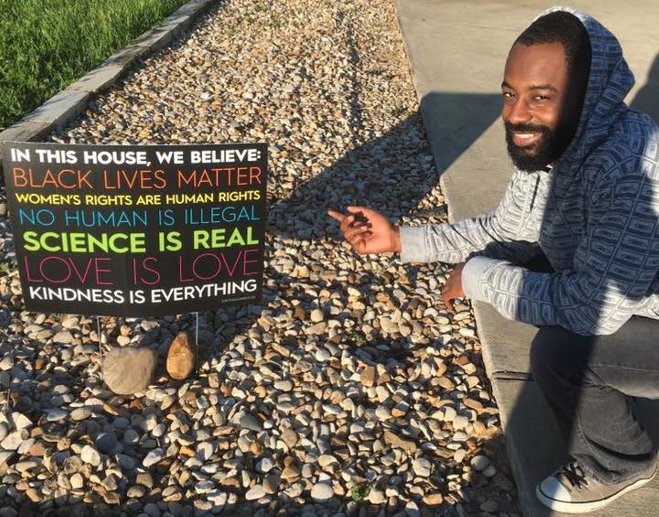 Two days before the incident, Rhodes posted this picture taken outside of his Austin Airbnb.