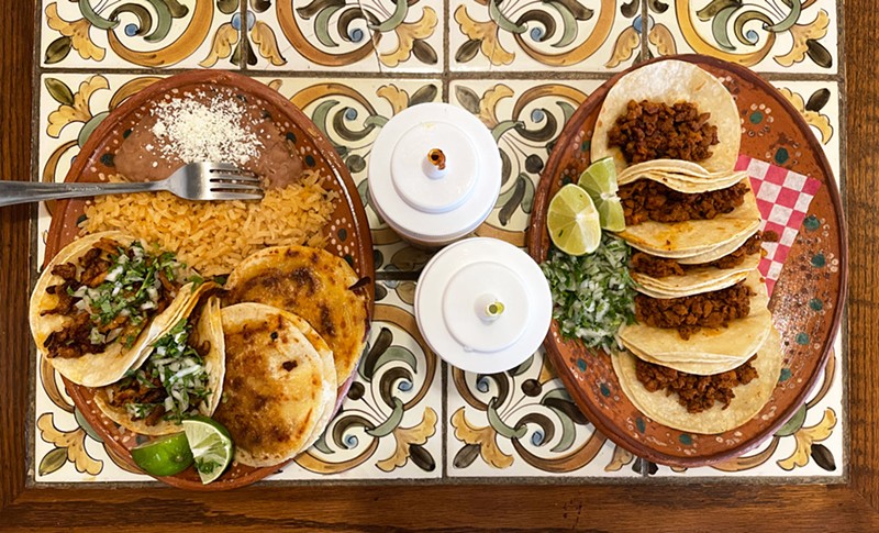 Inhale all this home-cooked Mexican food at Taqueria Los Pinos #2. And try really hard not to steal the plates.