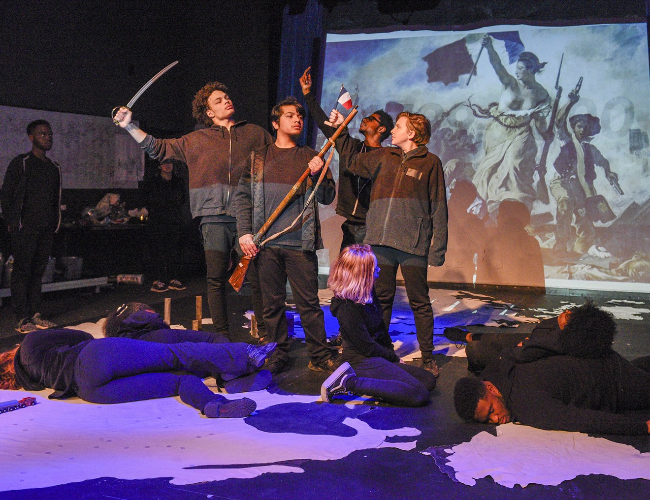 The teens of Cry Havoc Theater Company reenact the French Revolution.