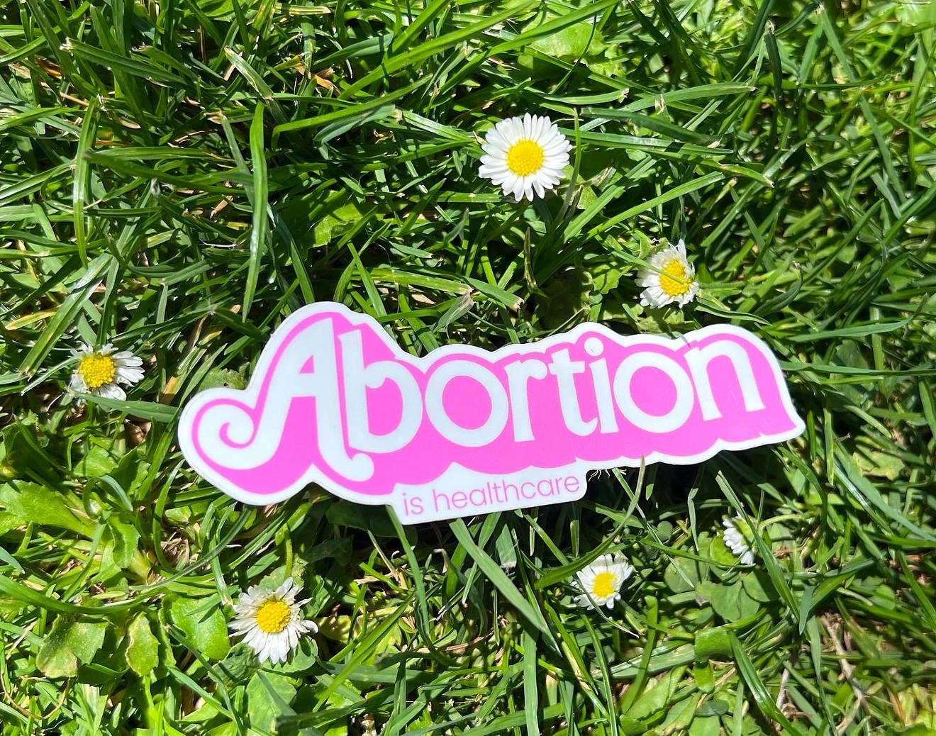 One of the stickers in Carolyn Patten's new line, which benefits women's reproductive rights.