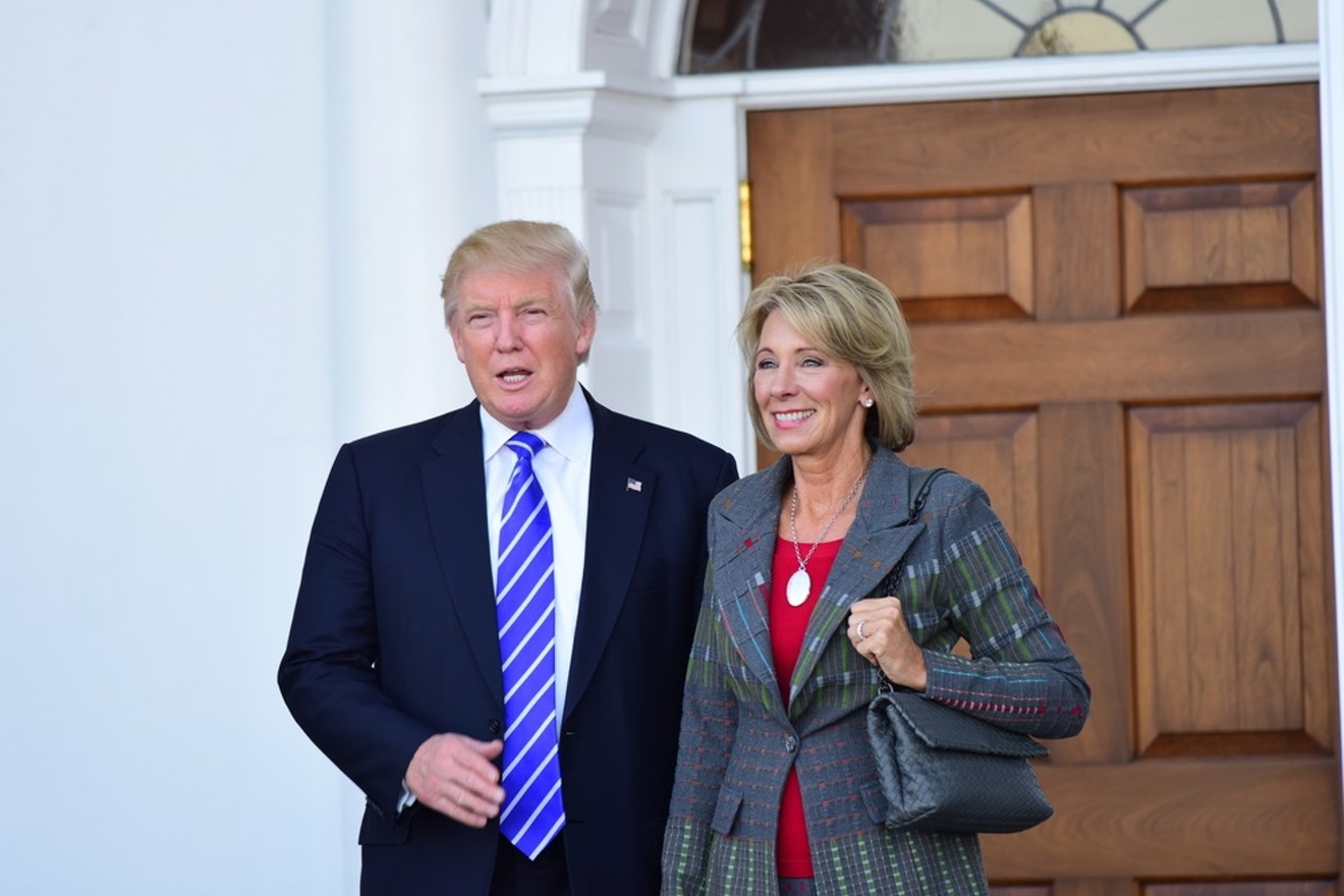 President Trump and U.S. Education Secretary Betsy DeVos