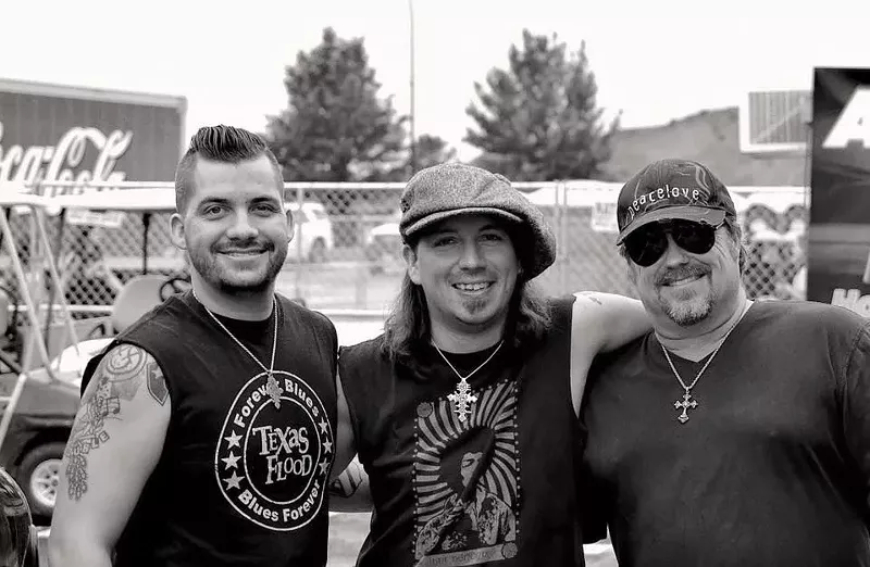 Image: Texas Flood came together after singer Tommy Katona (middle) moved from Hungary to Dallas to connect with Stevie Ray Vaughan's culture.