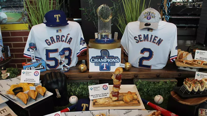 The Boomstick combo meal has a double burger, a foot-long cheese dog, a nacho tower.