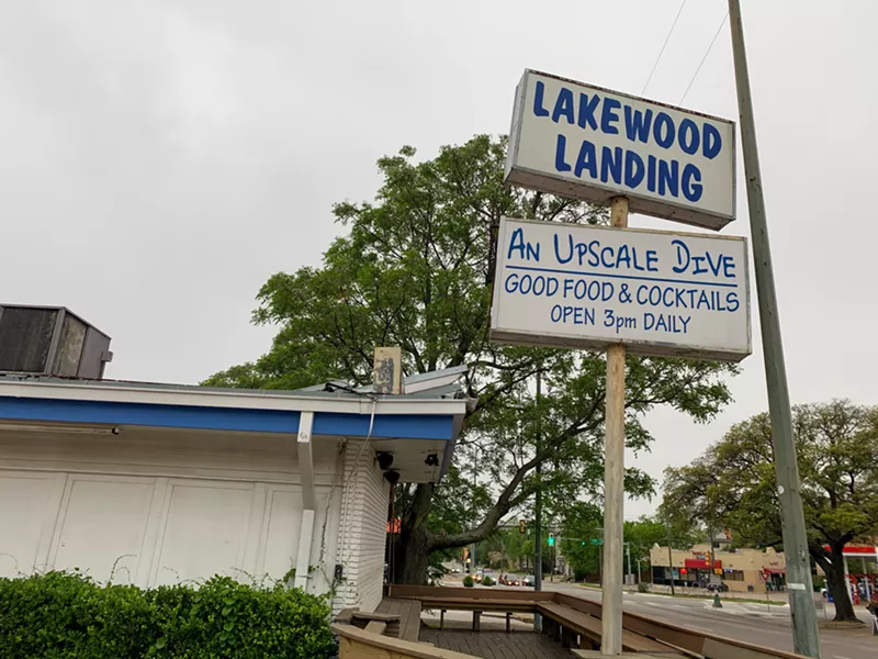 Image: As the sign says, the Landing is an upscale dive with good food and cocktails.