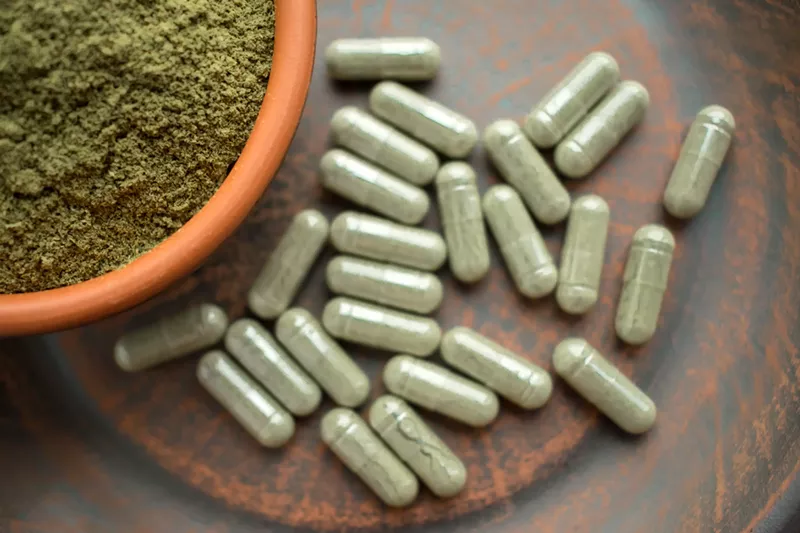 Image: Kratom is sold in a variety of forms in shops across Texas and could be a popular alternative to banned THC products.