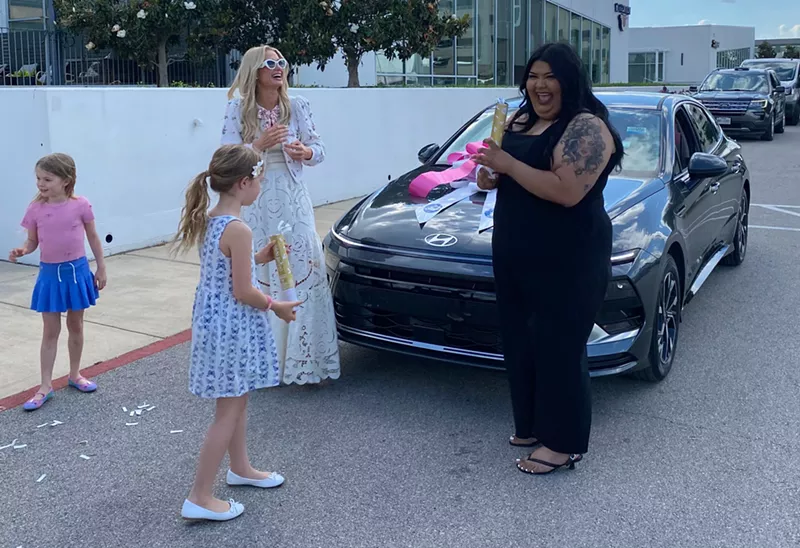 Image: Last week, a Dallas teacher's dreams came true when she met her idol — and got a new car.