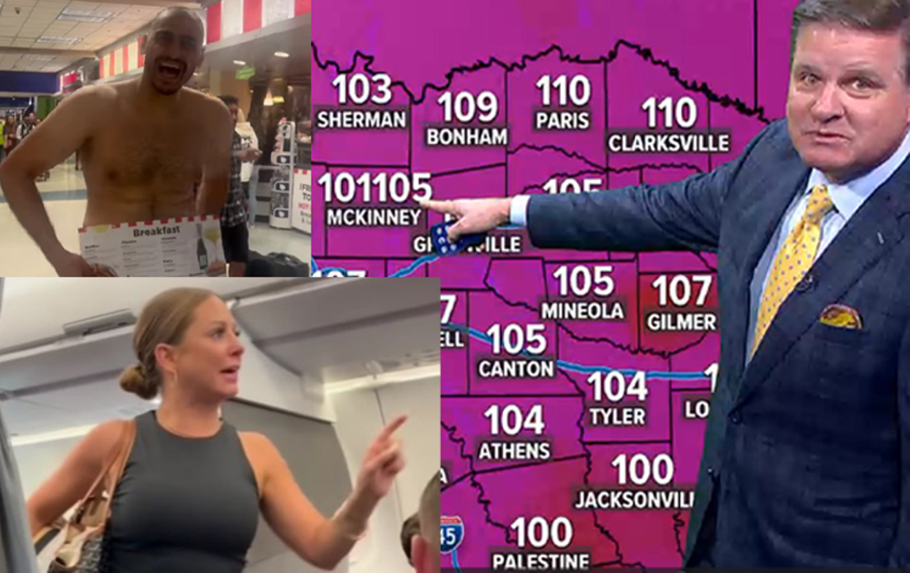 A naked guy walking around DFW Airport, Tiffany "Crazy Plane Lady" Gomas and WFAA meteorologist Pete Delkus all went viral in 2023.