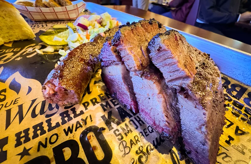 Image: Brisket and sausage from Kafi Barbecue