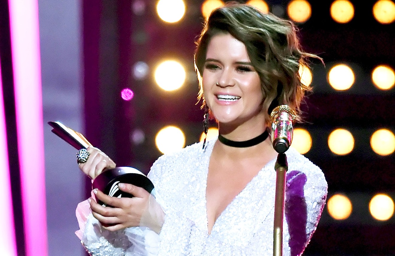 Maren Morris accepted the New Female Vocalist of the Year award during the 52nd Academy of Country Music Awards in Las Vegas.