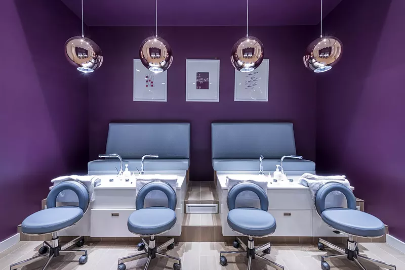Image: The interior of MiniLuxe at NorthPark is as aesthetic as your manicure.