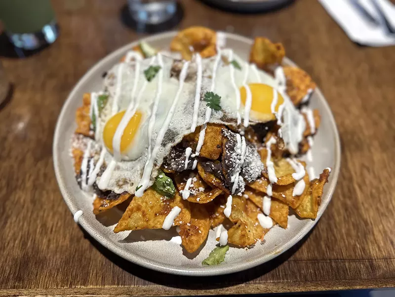 Image: Chilaquiles from La Casita Coffee inside Half Price Books.