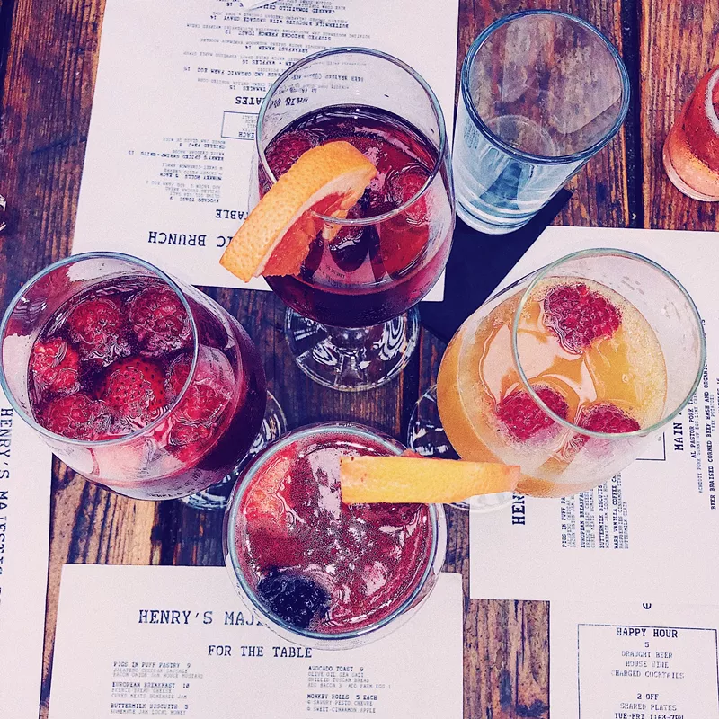 Image: The Sparkle Bar at Henry's Majestic has countless options to elevate a mimosa.
