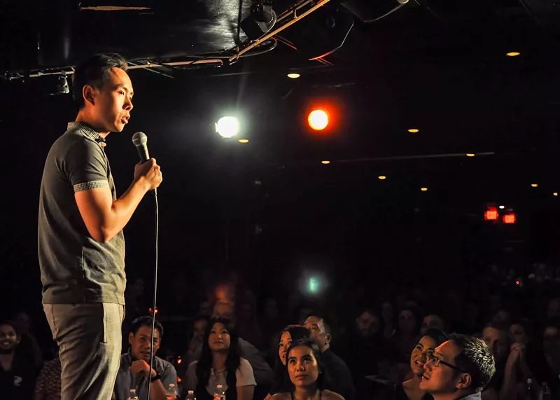 Image: Peng Deng welcomes fellow comics to the Addison Improv