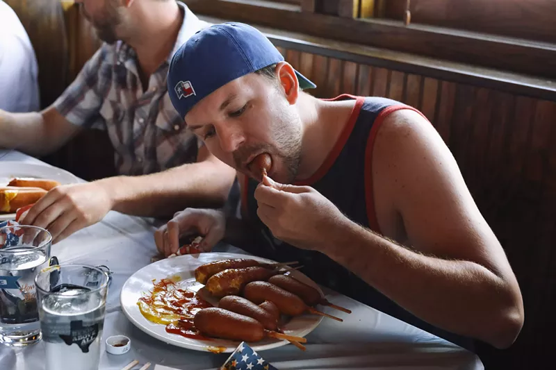 Image: How many corndogs will you beat down at the Libertine's notorious Brass Knuckle Corndog Beatdown?