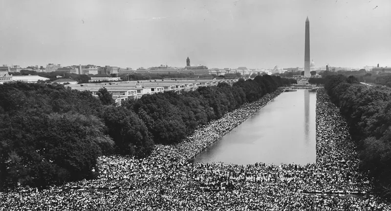 Image: The March on Washington in 1963 brought a crowd of 250,000 to the Lincoln Memorial to hear Martin Luther King Jr.'s stirring "I have a dream" speech. King: A Life biographer Jonathan Eig will be at the Dallas Museum of Art on Wednesday, Sept. 20.