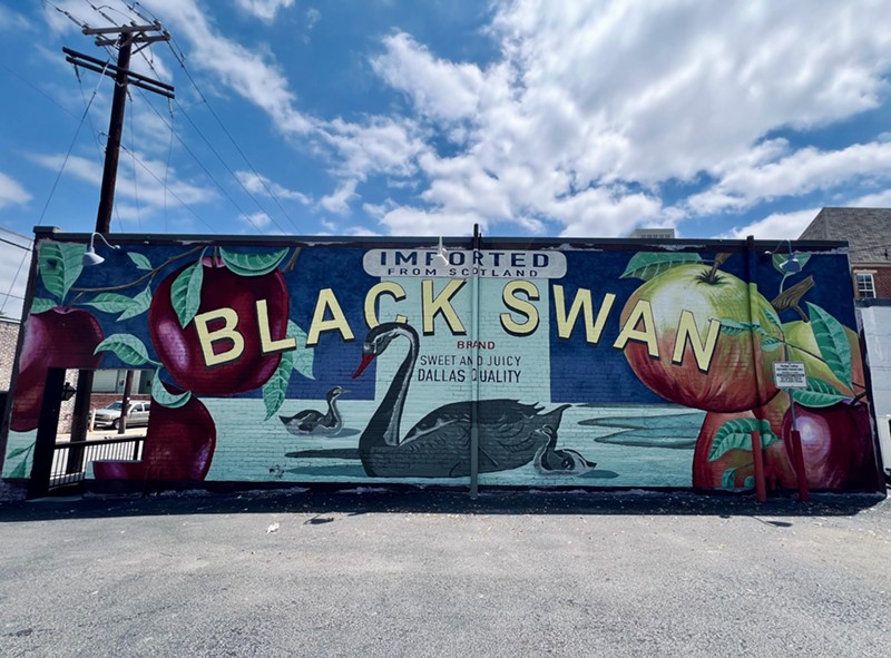 The mural is up for Black Swan 2.0. Doors open in a couple of weeks.