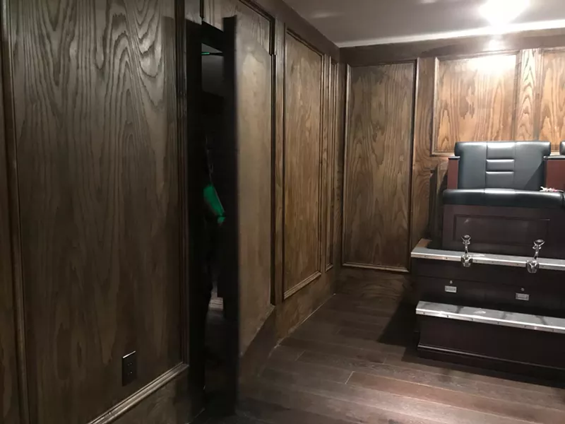 Image: Through this nondescript doorway, you'll find Bourbon & Banter, the Statler's new "swanky underground lounge."