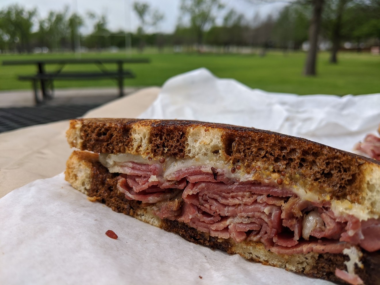 No trading lunches here; Goodfriend Package's pastrami is a keeper.