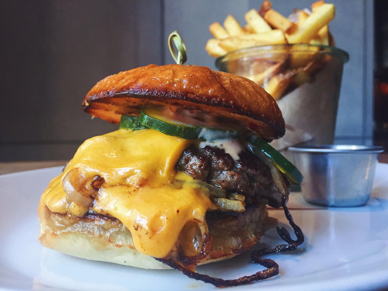The double cheeseburger at CBD Provisions, under Executive Chef Thomas ‘Coner’ Seargeant, for $15.