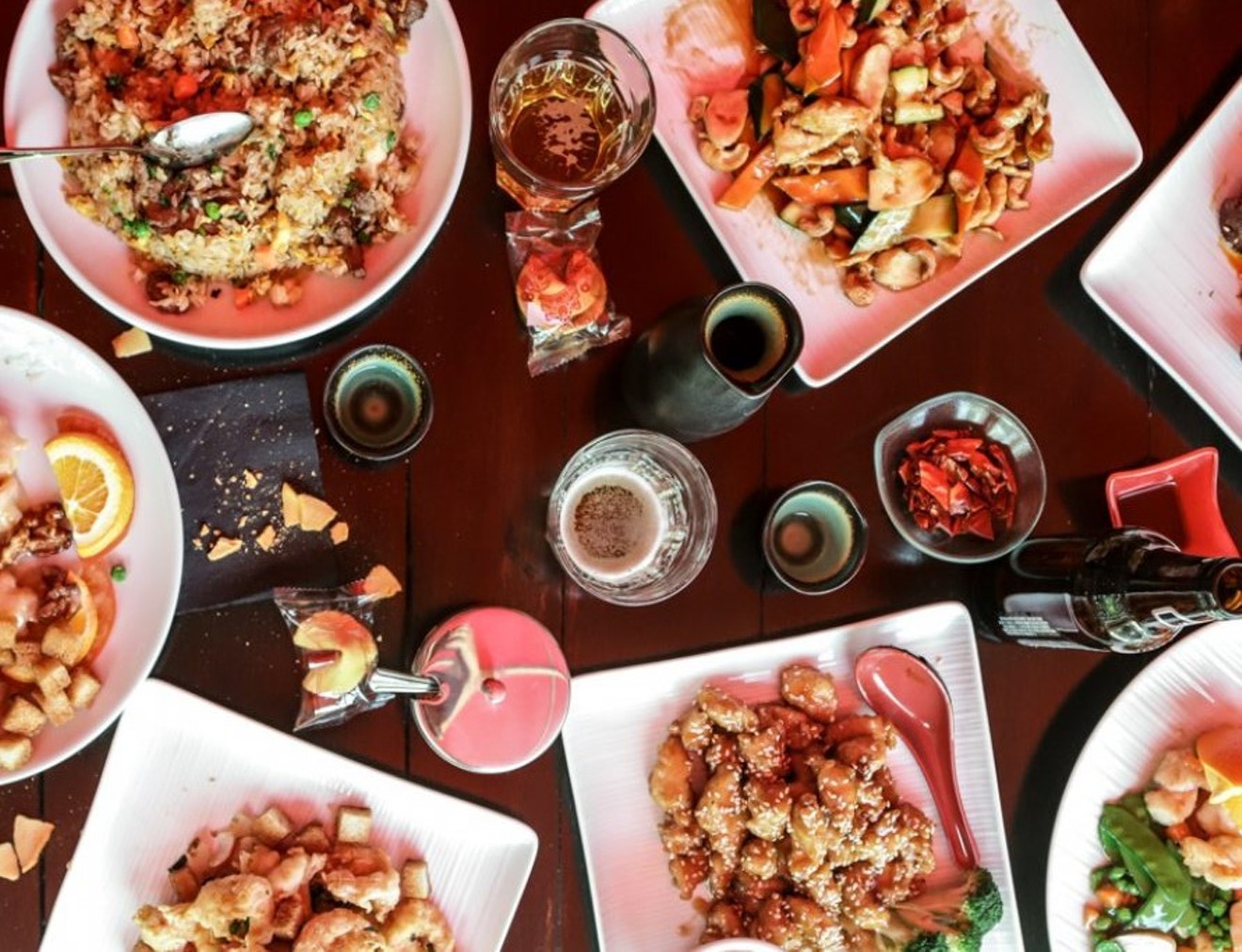 A spread of fried rice and other dishes from Trinity Groves' newest restaurant.
