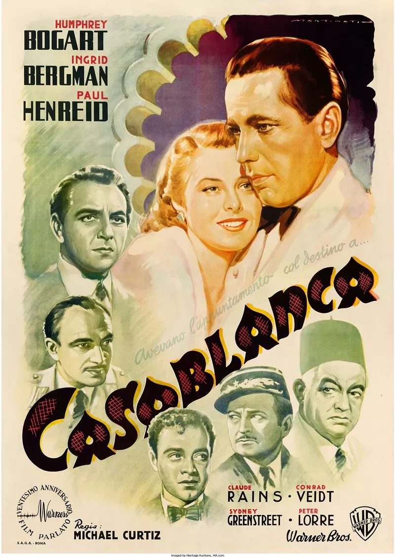 Image: The 1946 Casablanca Italian 4 Fogli poster