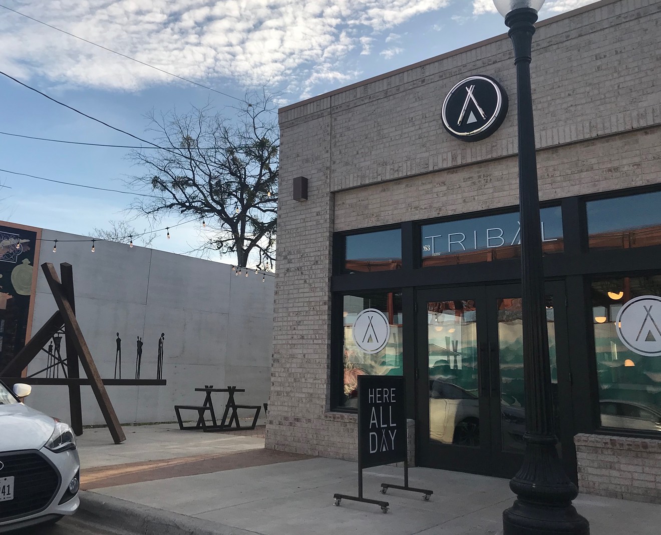 Tribal All Day Cafe, a local concept from Dallas juice company Tribal, is the first business to open in one of the new buildings being erected in New Bishop Arts.
