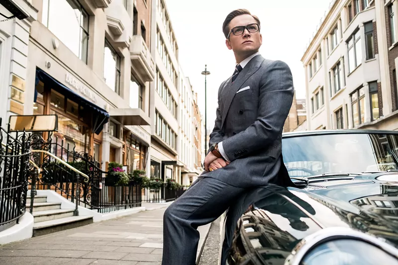 Image: Taron Egerton returns in Kingsman: The Golden Circle as Eggsy, aka Galahad, the mouthy young initiate hero from the first film who is among a group of dapper, debonair, high-tech spies.
