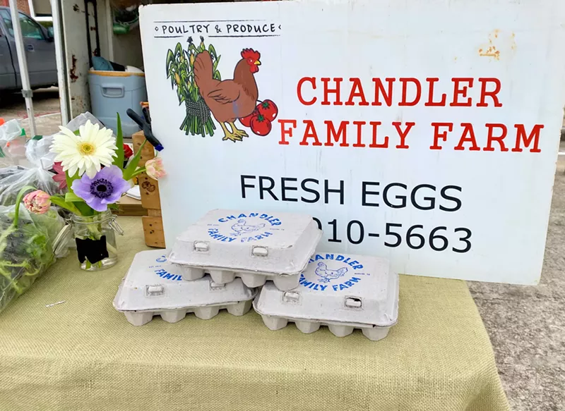 Image: A real farmer selling real eggs.