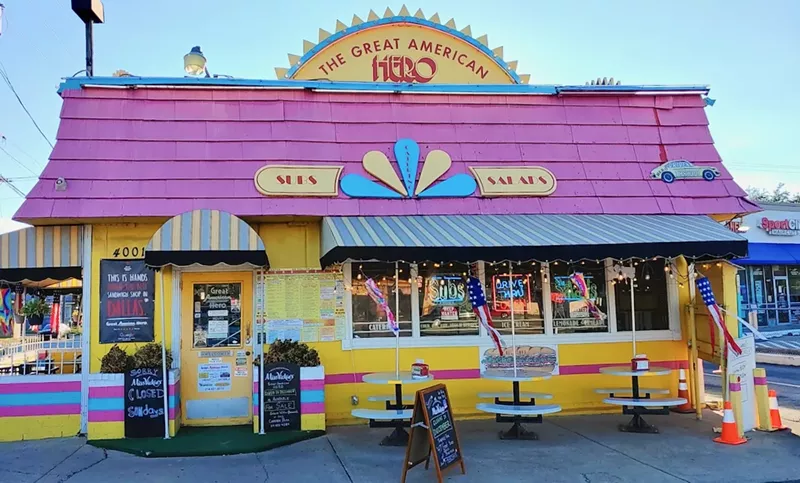 Image: The Great American Hero sandwich shop will leave the iconic pink and yellow building on Lemmon Avenue for a new home at Skillman and Northwest Highway.