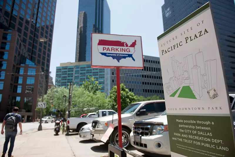 Image: Pacific Plaza park will be built on the site of a parking lot in downtown Dallas.