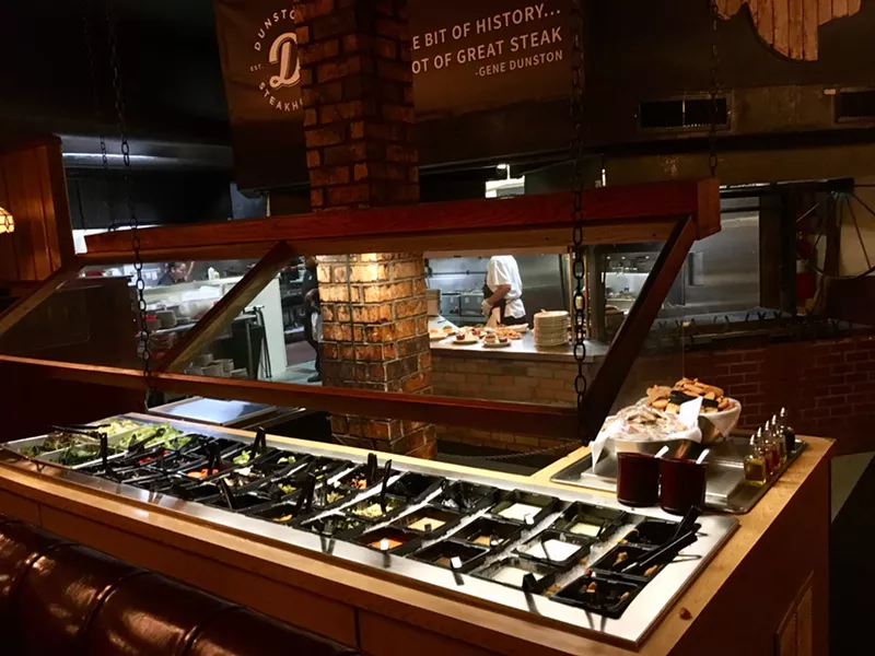Image: The salad bar at Dunston's on Lovers Lane is the only iteration — the original Harry Hines location doesn't have one.