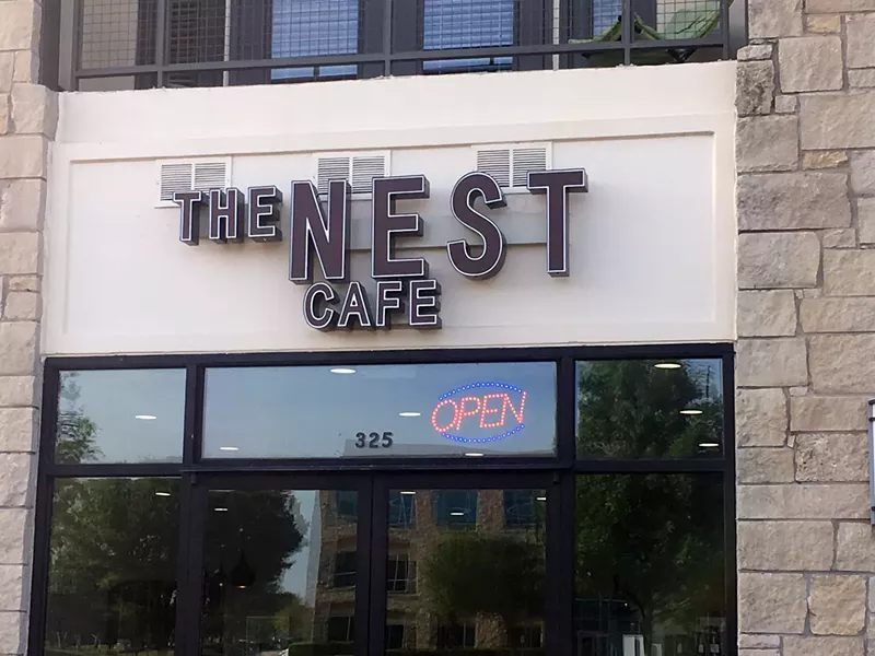 Image: Don't let the Nest Cafe's beige, Frisco strip mall exterior deter you; this new cafe is worth exploring.