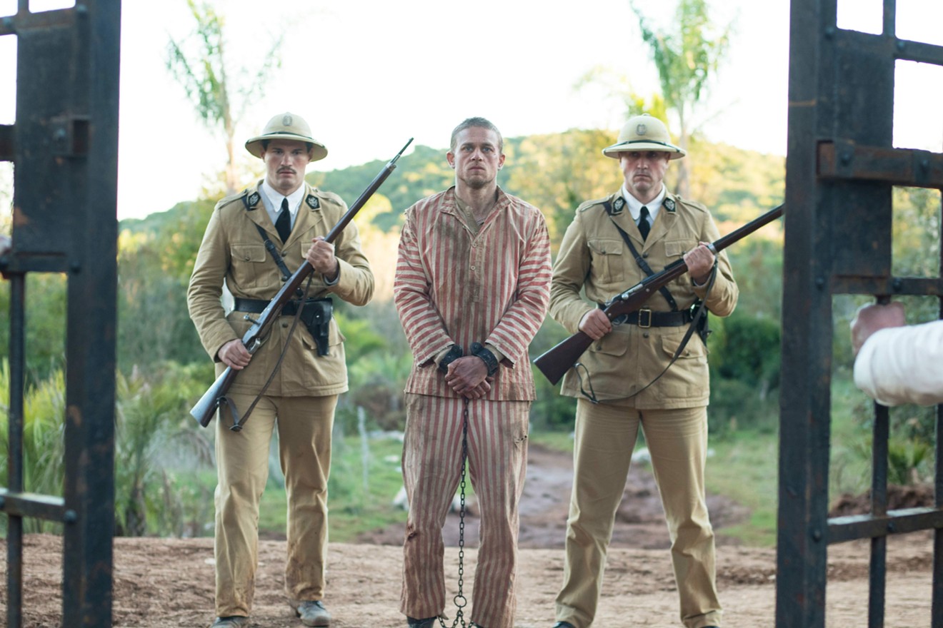 Charlie Hunnam (middle) plays Henri Charrière, a Parisian thief who in 1931 was condemned, for a murder he did not commit, to a prison in French Guiana, in the new version of Papillon, directed by Danish filmmaker Michael Noer.