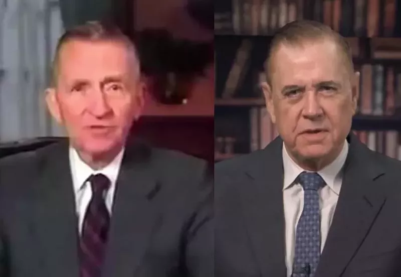 Image: Actor and comedian Carl Merritt plays Dallas entrepreneur and presidential candidate H. Ross Perot in a new stage play called Perot! American Patriot opening Friday at the Coppell Arts Center.