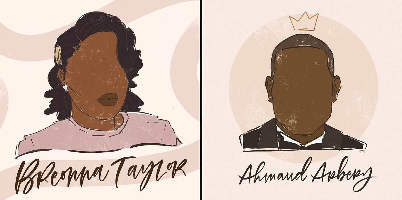 Artist Melarie Odelusi's portraits of two symbols of the BLM movement.