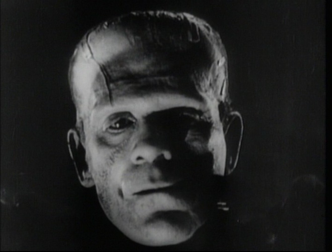 Boris Karloff as the infamous, iconic, frightening man-creature in Frankenstein.