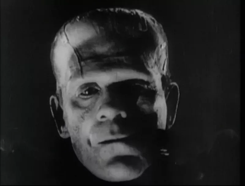 Image: Boris Karloff as the infamous, iconic, frightening man-creature in Frankenstein.