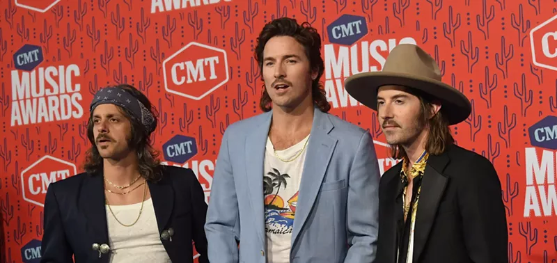 Image: Cameron Duddy, Mark Wystrach and Jess Carson of Midland at the 2019 CMT Music Awards.