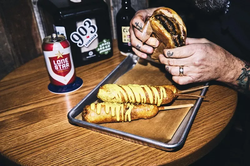 Image: Corn dogs and a Lone Star, sounds like a near-perfect date.