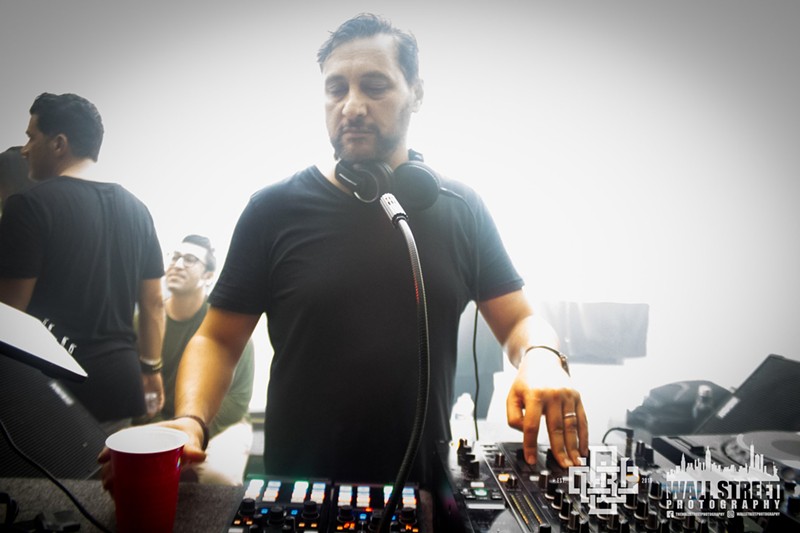 Sharam on the controls for one of the final events at The Secret Factory.