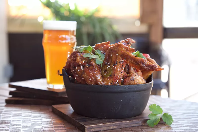 Image: Fish sauce and chili powder marinated wings with a sticky, garlicky sauce at Malai Kitchen.