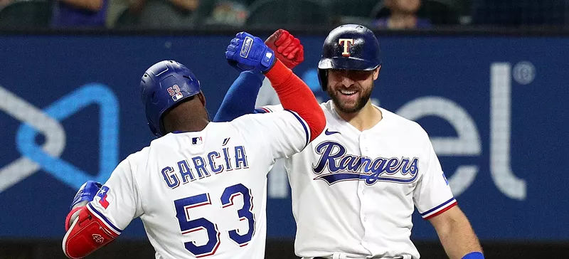 Image: The Texas Rangers are finally in the playoffs but at what cost? Creed?!? Come on.